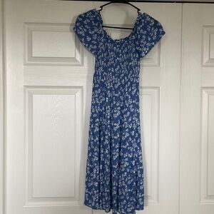 Franki Blue Floral Girls Dress Size M